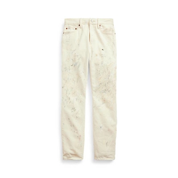 Polo Ralph Lauren Denim - New Polo Ralph Lauren Avery Jean Cream Paint Splattered Jeans Size 29